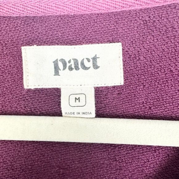 Pact Lips Graphic Crewneck Sweatshirt Size Medium Organic Cotton Purple - Picture 4 of 5